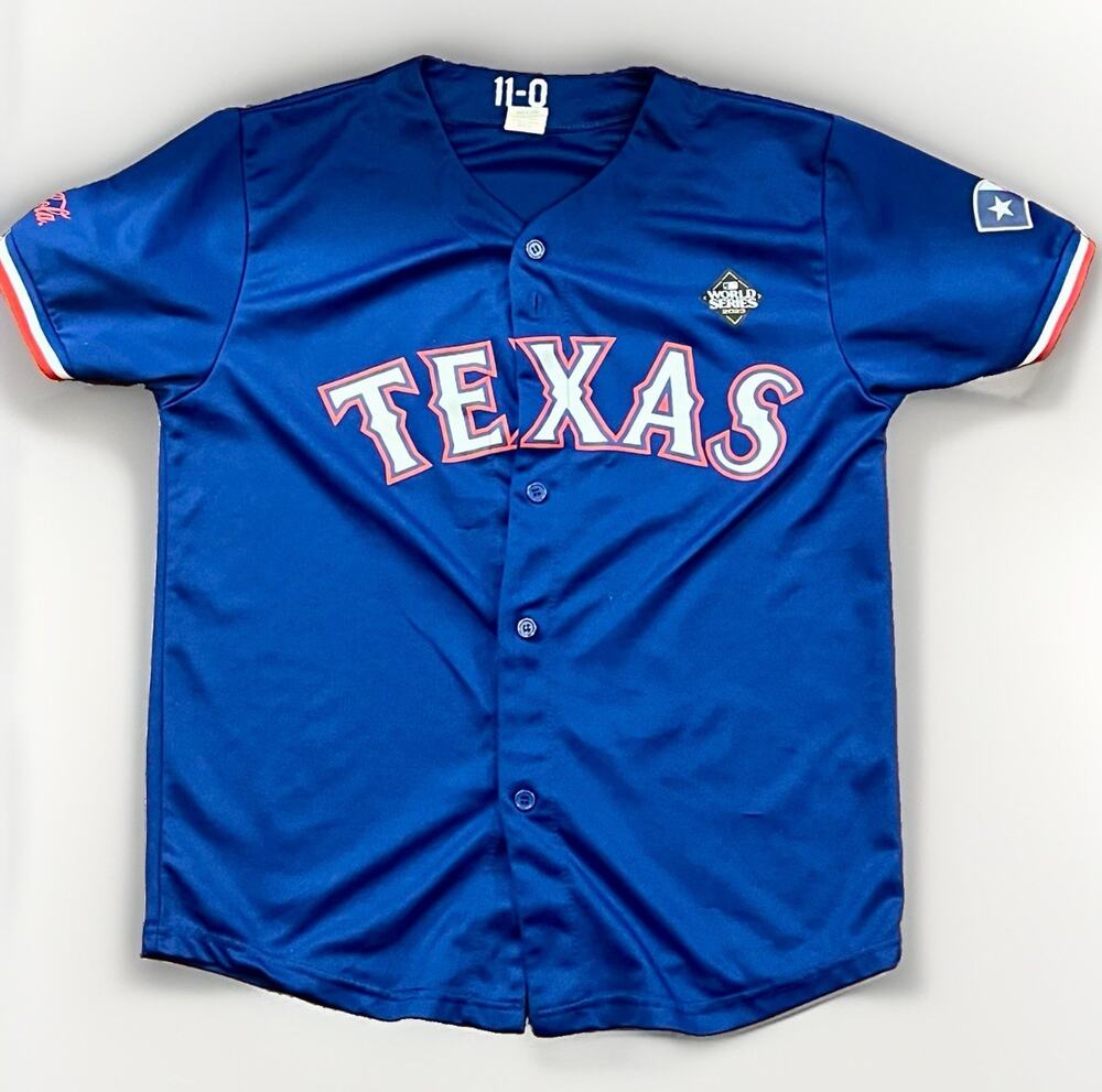 Texas Rangers MLB Baseball Jersey GARCIA Size M- SGA 11-0 World Series 2023